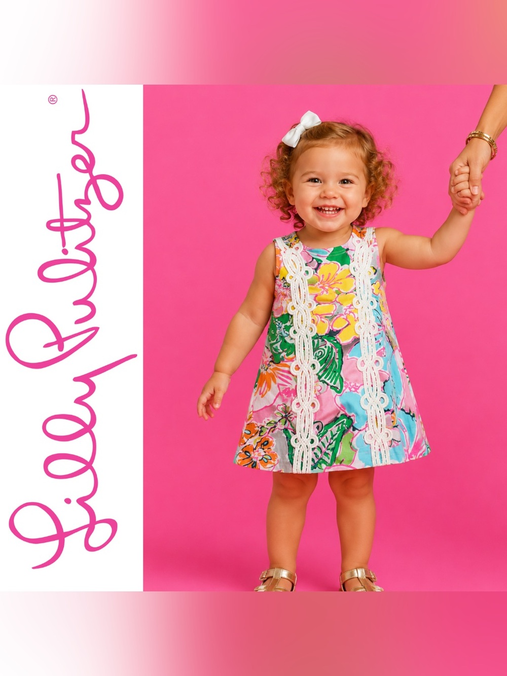 Lilly Pulitzer x Target Nosey Posey Toddler Girls Floral Shift Dress, 12 m, EUC!
